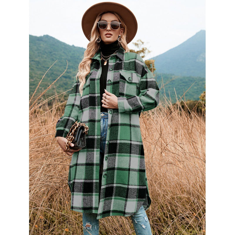 Elegant Trench Side Slit Lapel Loose Coats