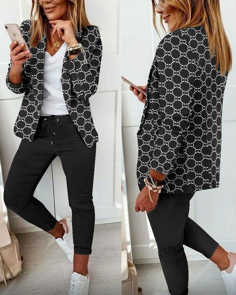 Women's Slouchy Casual Fashion Set Small Suits