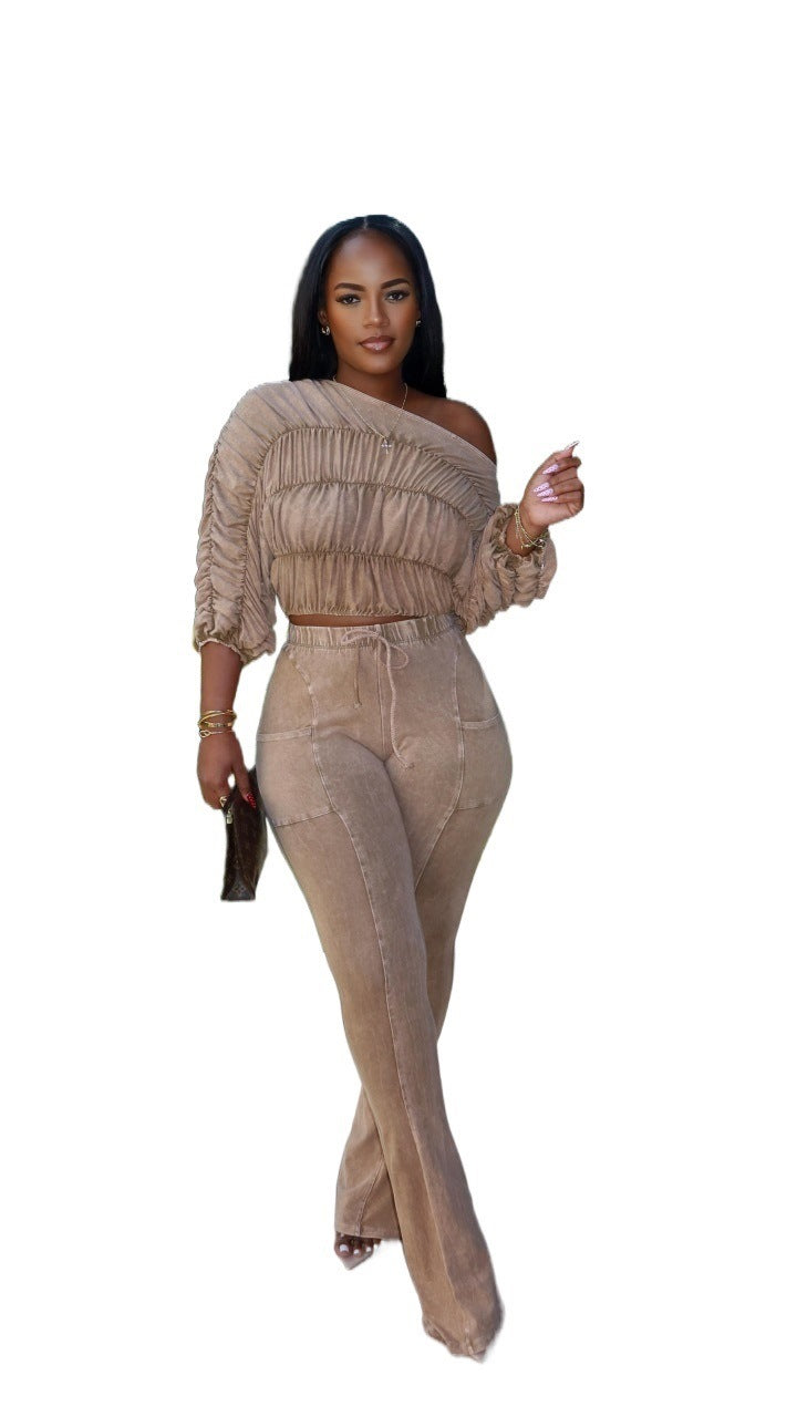 Women's Fashion Wear Pickled Old Sexy Loose Suits