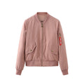Women's Bomber Baseball Flight Long Sleeve Cotton Jackets