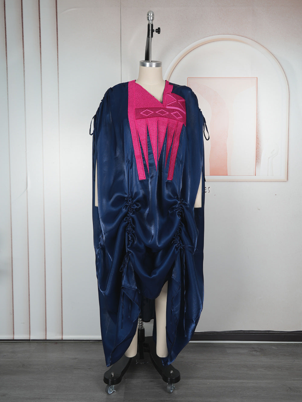 Women's Embroidered Robe African Wear Dress Two-piece Plus Size