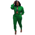 Women's Charming Sports Two-piece Zipper Personality Suits