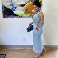 Women's Denim Dress Fashion Sexy Sleeveless Lapel Dresses