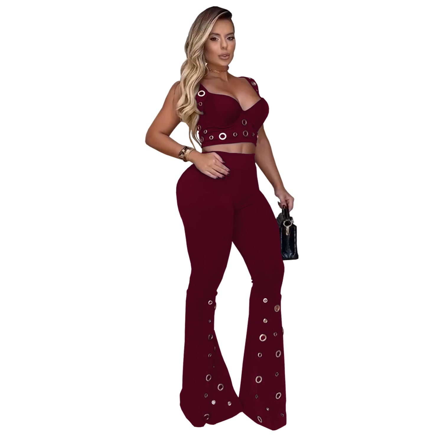 Women's Wear Temperament Sexy Wide Leg Trousers Suits