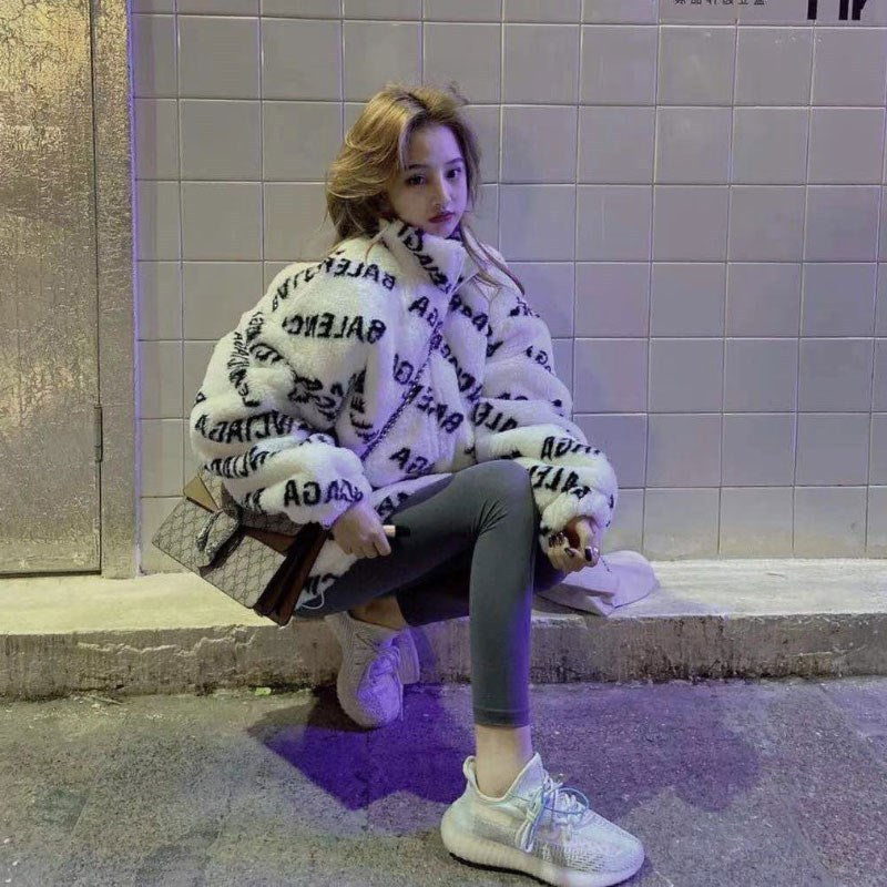 Women's Wool Fried Street Imitation Fur Loose Coats