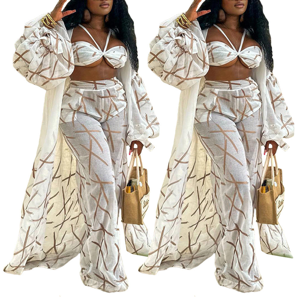 Women's Sexy Beach Style Ladies Three-piece Set Dresses