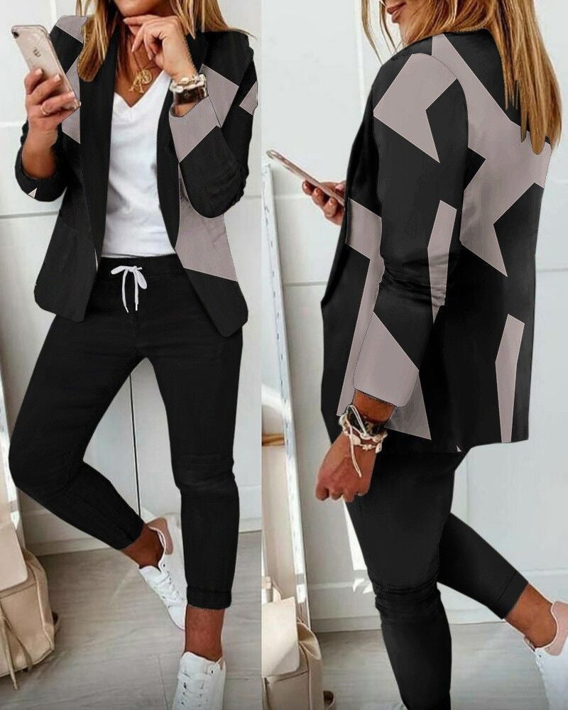 Women's Slouchy Casual Fashion Set Small Suits