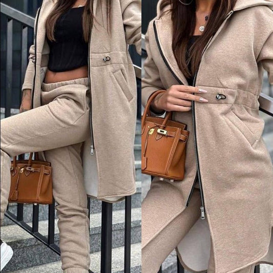 Women's Comfortable Fashion Casual Fleece Hooded Suits