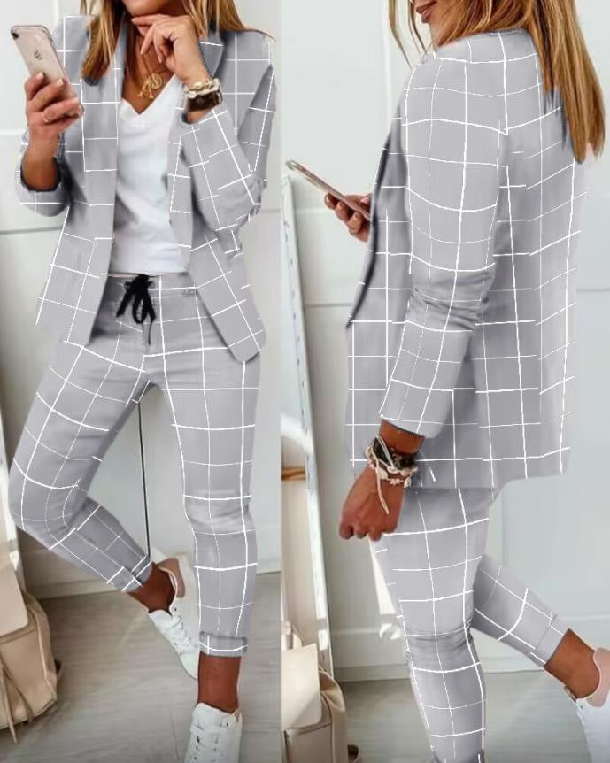 Women's Slouchy Casual Fashion Set Small Suits