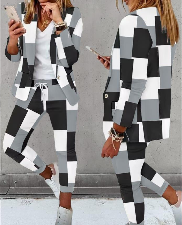 Women's Slouchy Casual Fashion Set Small Suits