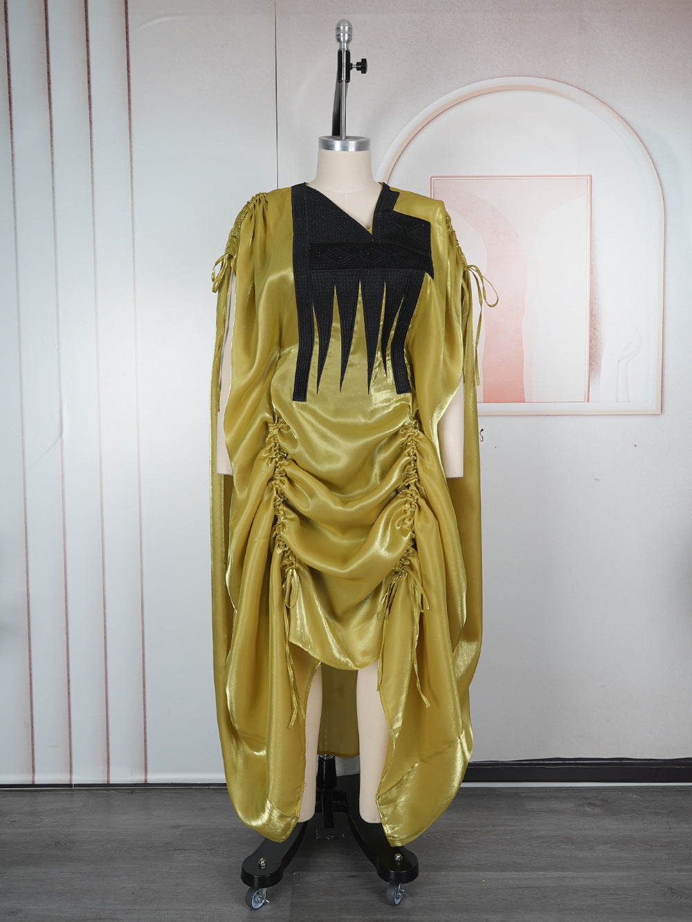 Women's Embroidered Robe African Wear Dress Two-piece Plus Size