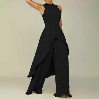 Women's Unique Pretty Sleeveless Irregular Two-piece Pants