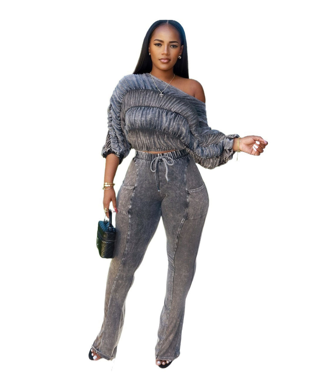 Women's Fashion Wear Pickled Old Sexy Loose Suits