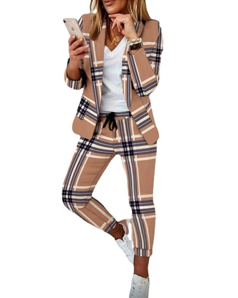 Women's Slouchy Casual Fashion Set Small Suits