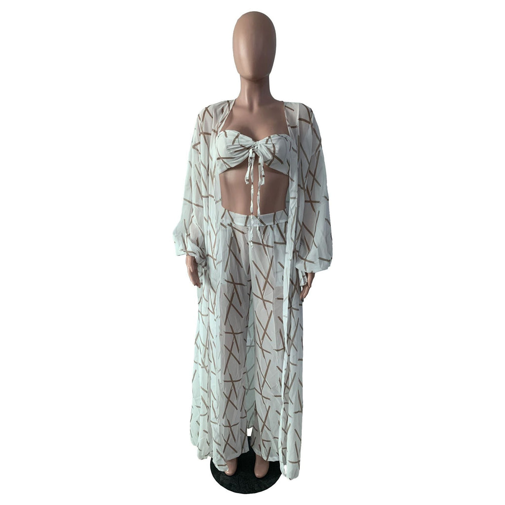 Women's Sexy Beach Style Ladies Three-piece Set Dresses