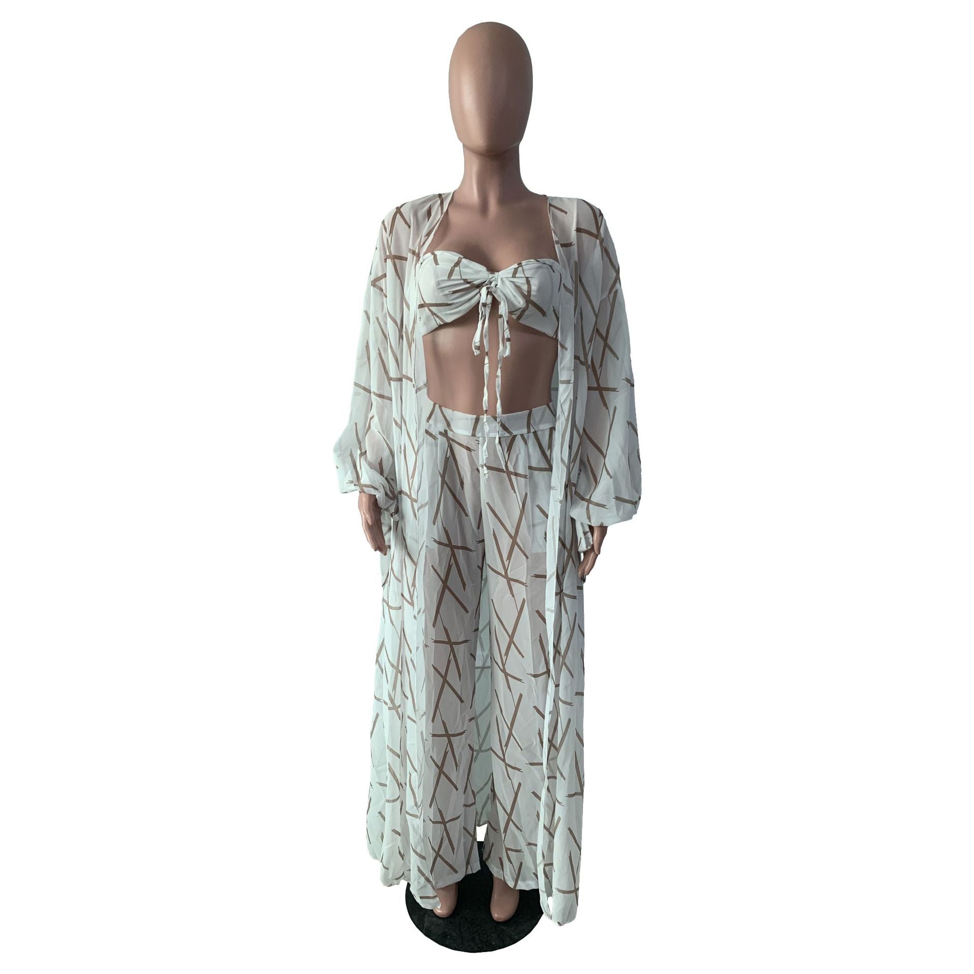 Women's Sexy Beach Style Ladies Three-piece Set Dresses