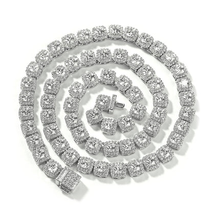 Iced Out Tennis Chain Cubic Zirconia CZ Hip Hop Necklace