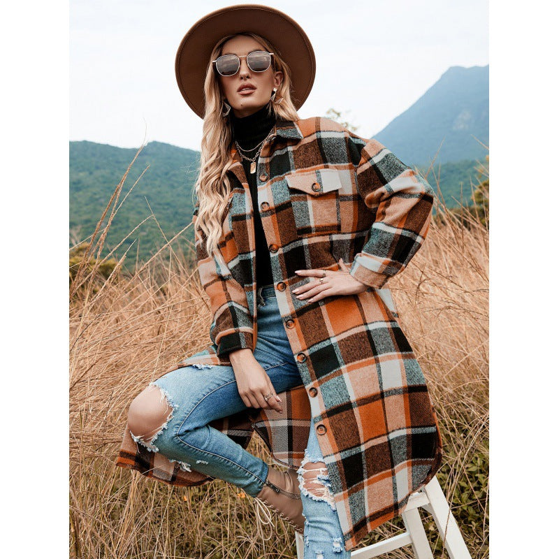 Elegant Trench Side Slit Lapel Loose Coats