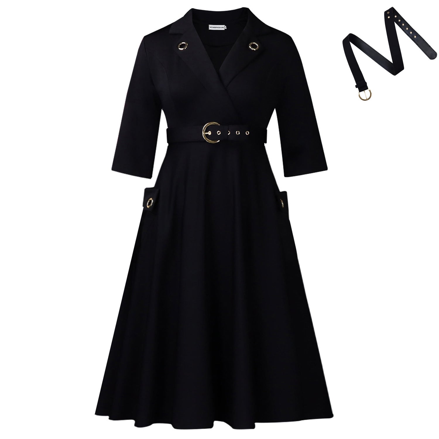 Women's Collar High Waist Elegant African Dress Dresses
