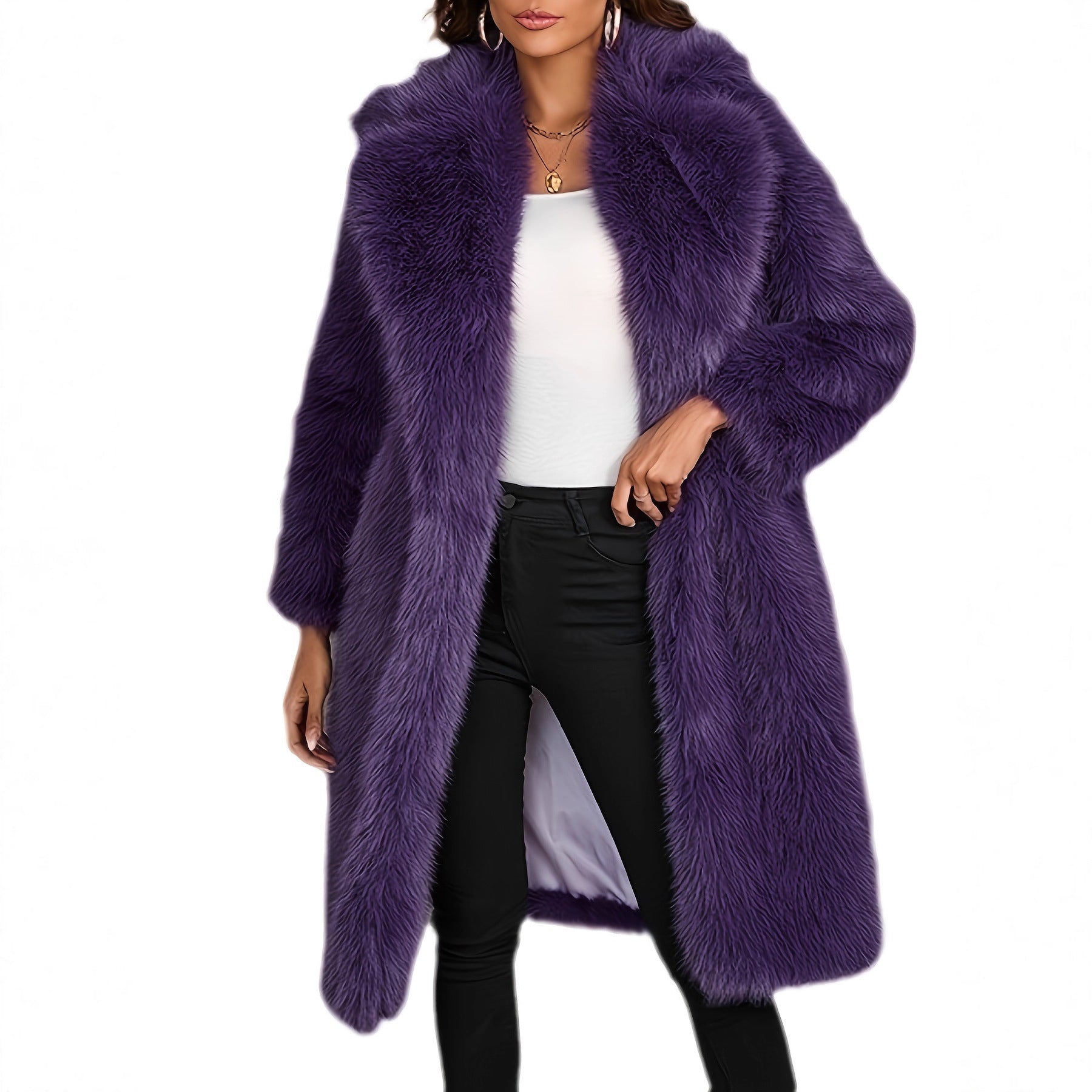 Imitation Fur Thick Fashion Casual Wear Coats