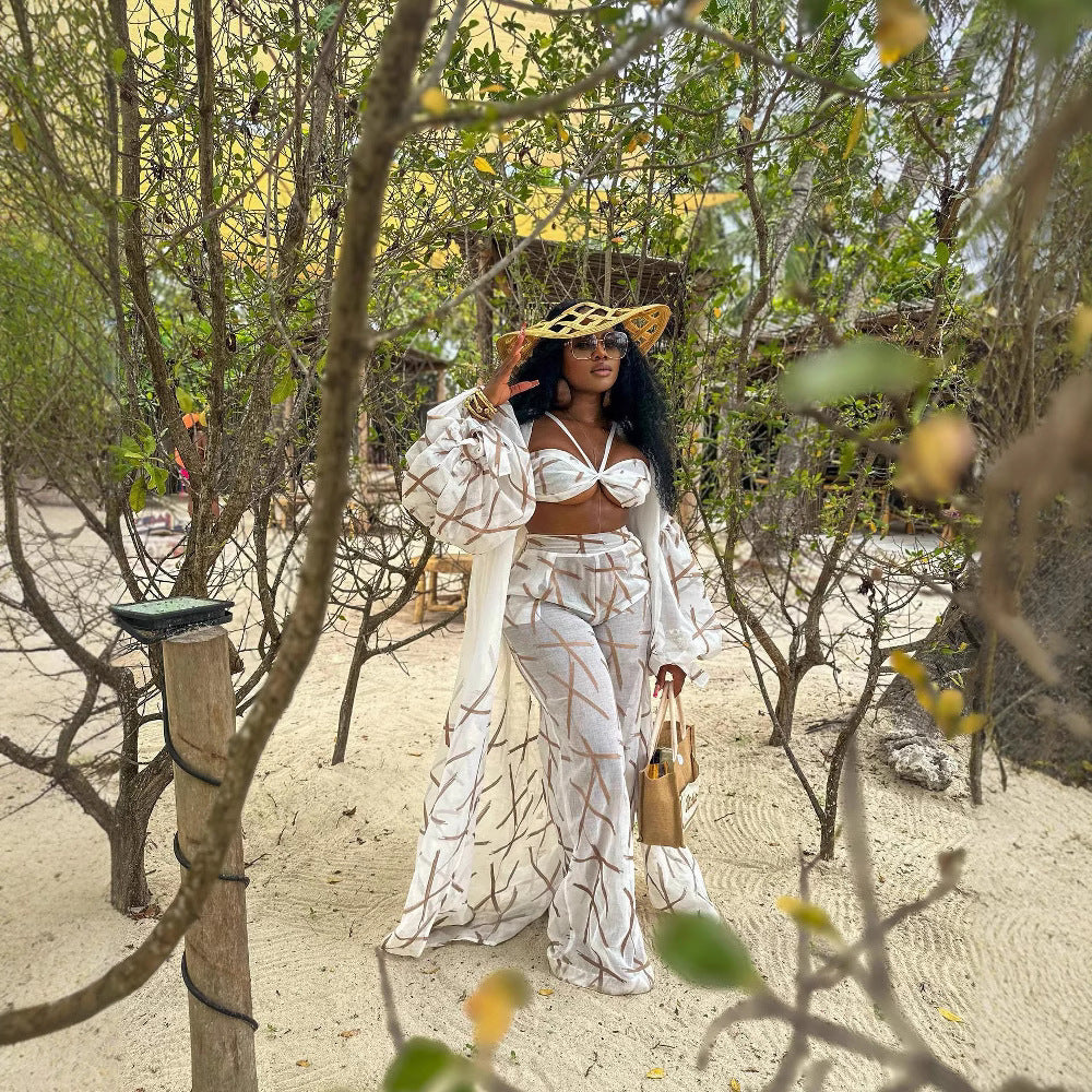 Women's Sexy Beach Style Ladies Three-piece Set Dresses