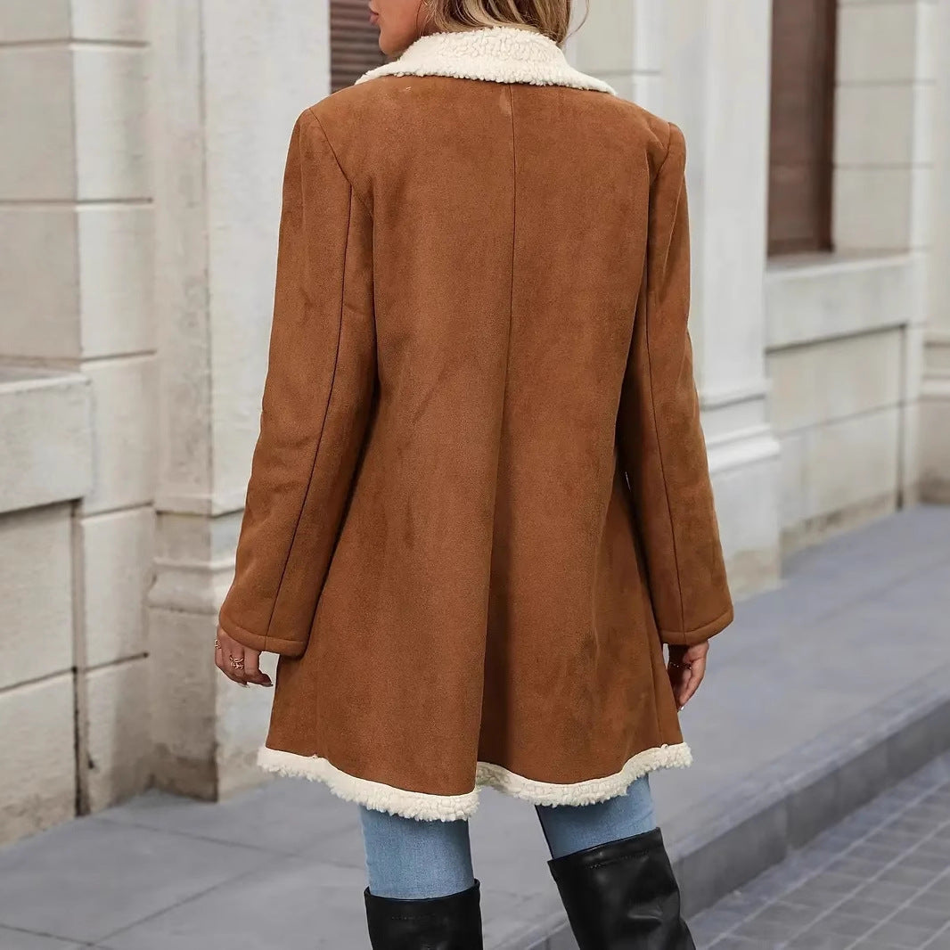 Women's Winter Thickened Composite Woolen Warm For Coats