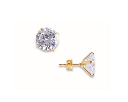 Round Cz Studs
