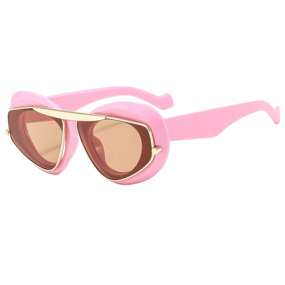 NEW Punk Oval Sunglasses