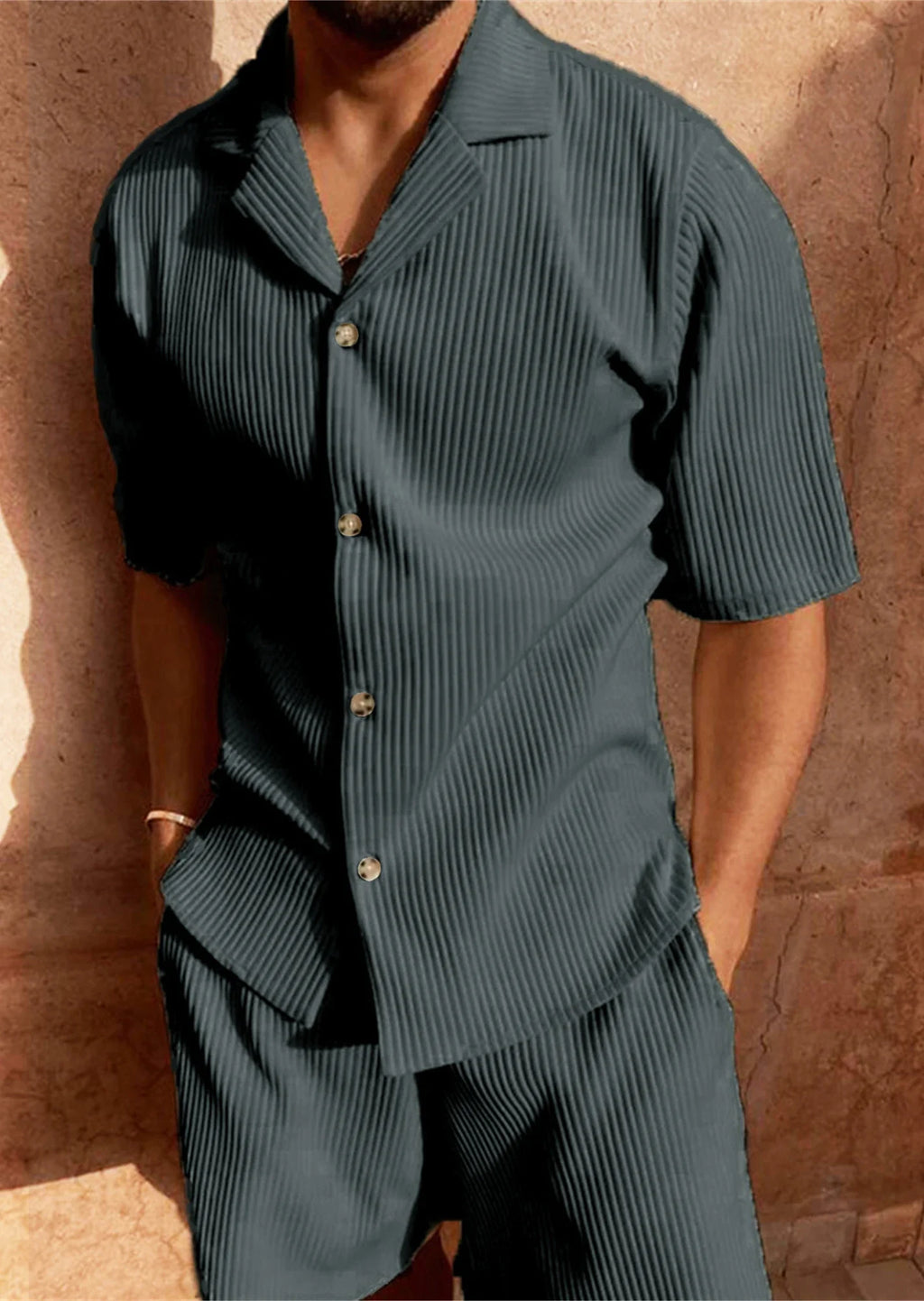 Spring/Summer stretch casual men beach shorts set