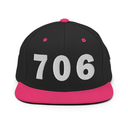 706 Area Code Snapback Hat