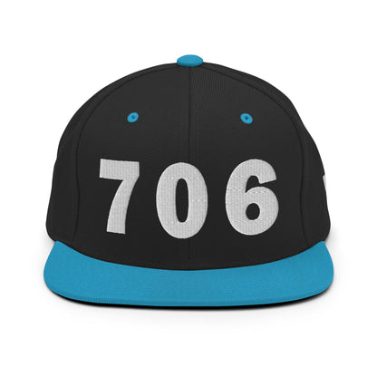 706 Area Code Snapback Hat