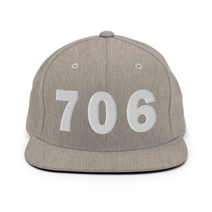 706 Area Code Snapback Hat