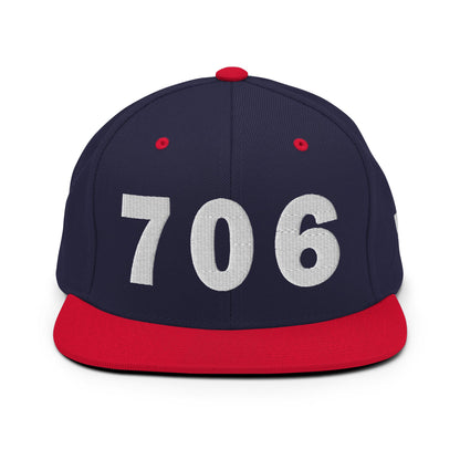 706 Area Code Snapback Hat
