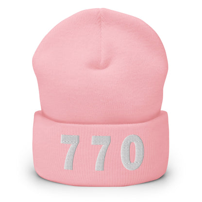 770 Area Code Cuffed Beanie