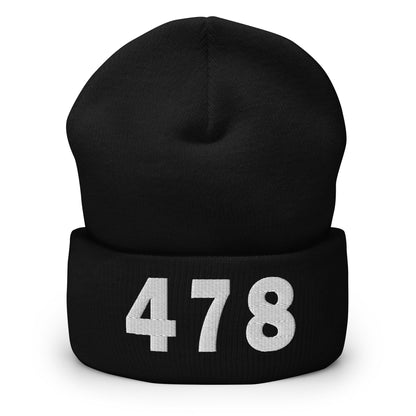 478 Area Code Cuffed Beanie