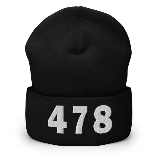 478 Area Code Cuffed Beanie