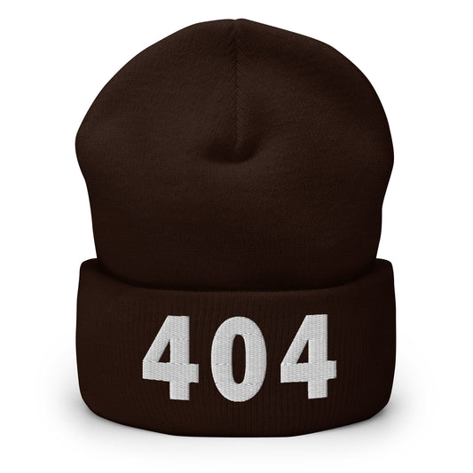 404 Area Code Cuffed Beanie