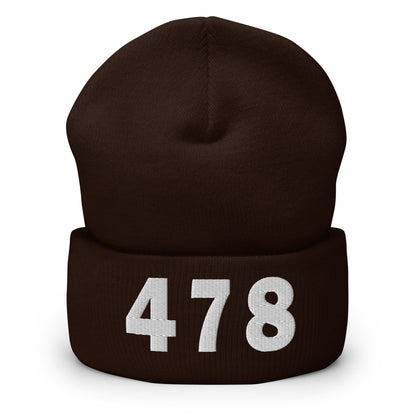 478 Area Code Cuffed Beanie
