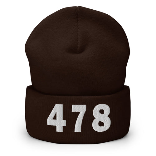 478 Area Code Cuffed Beanie