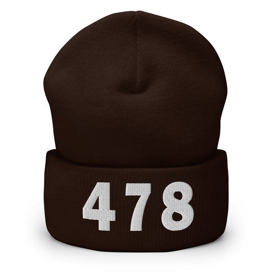 478 Area Code Cuffed Beanie