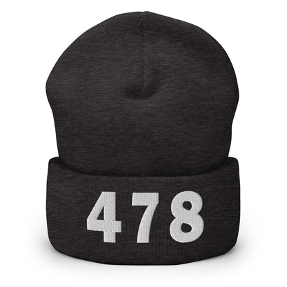 478 Area Code Cuffed Beanie