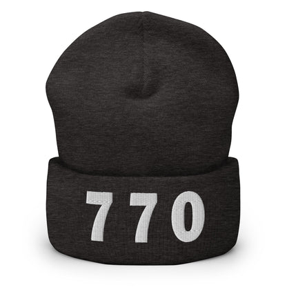 770 Area Code Cuffed Beanie