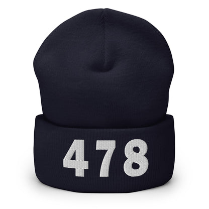 478 Area Code Cuffed Beanie