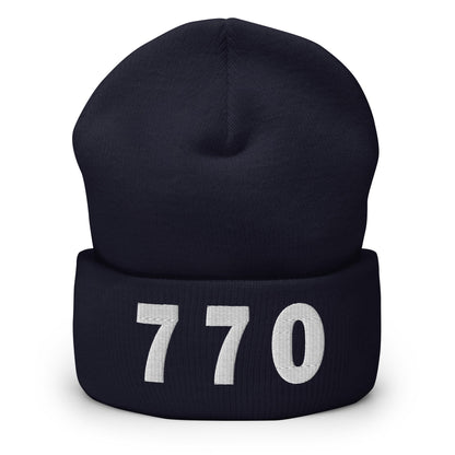 770 Area Code Cuffed Beanie