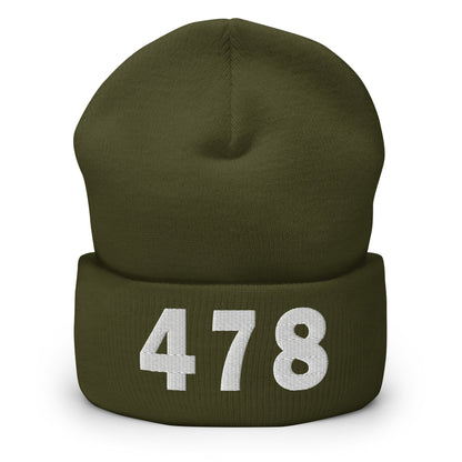 478 Area Code Cuffed Beanie