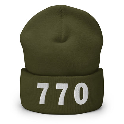 770 Area Code Cuffed Beanie