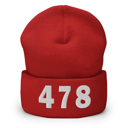 478 Area Code Cuffed Beanie