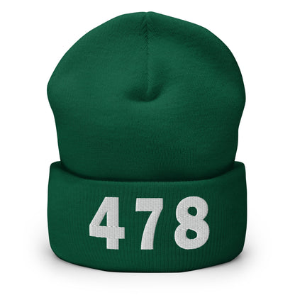 478 Area Code Cuffed Beanie