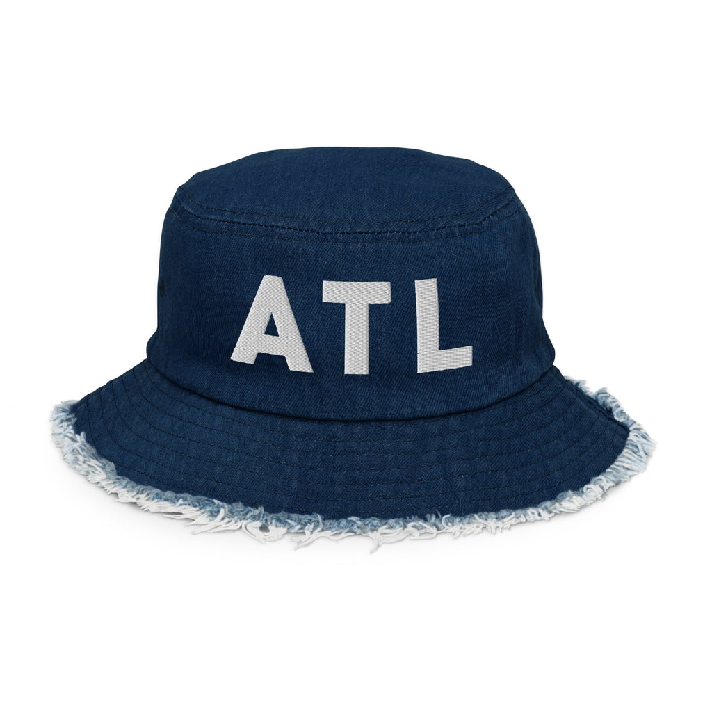 ATL Georgia Distressed Denim Bucket Hat