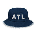 ATL Georgia Distressed Denim Bucket Hat